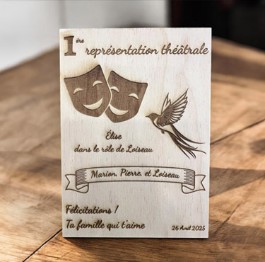 Image cadre en bois personnalisé évenement