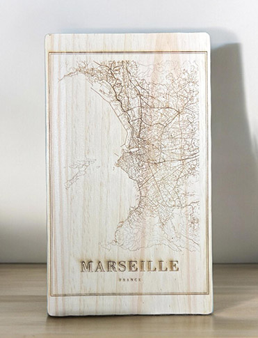 Planche en bois gravure marseille